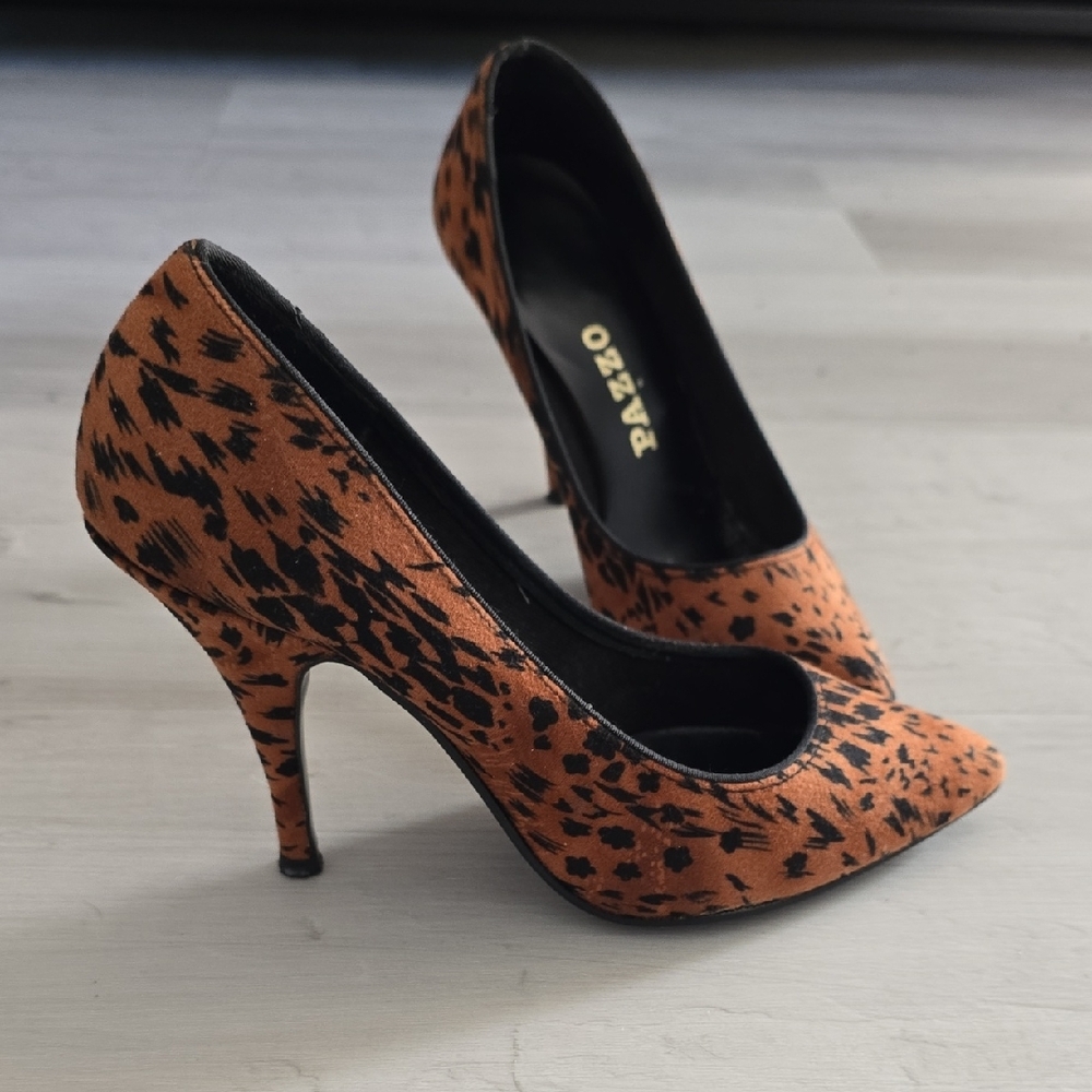 Pazzo Women's Leopard Print Heels - Brown